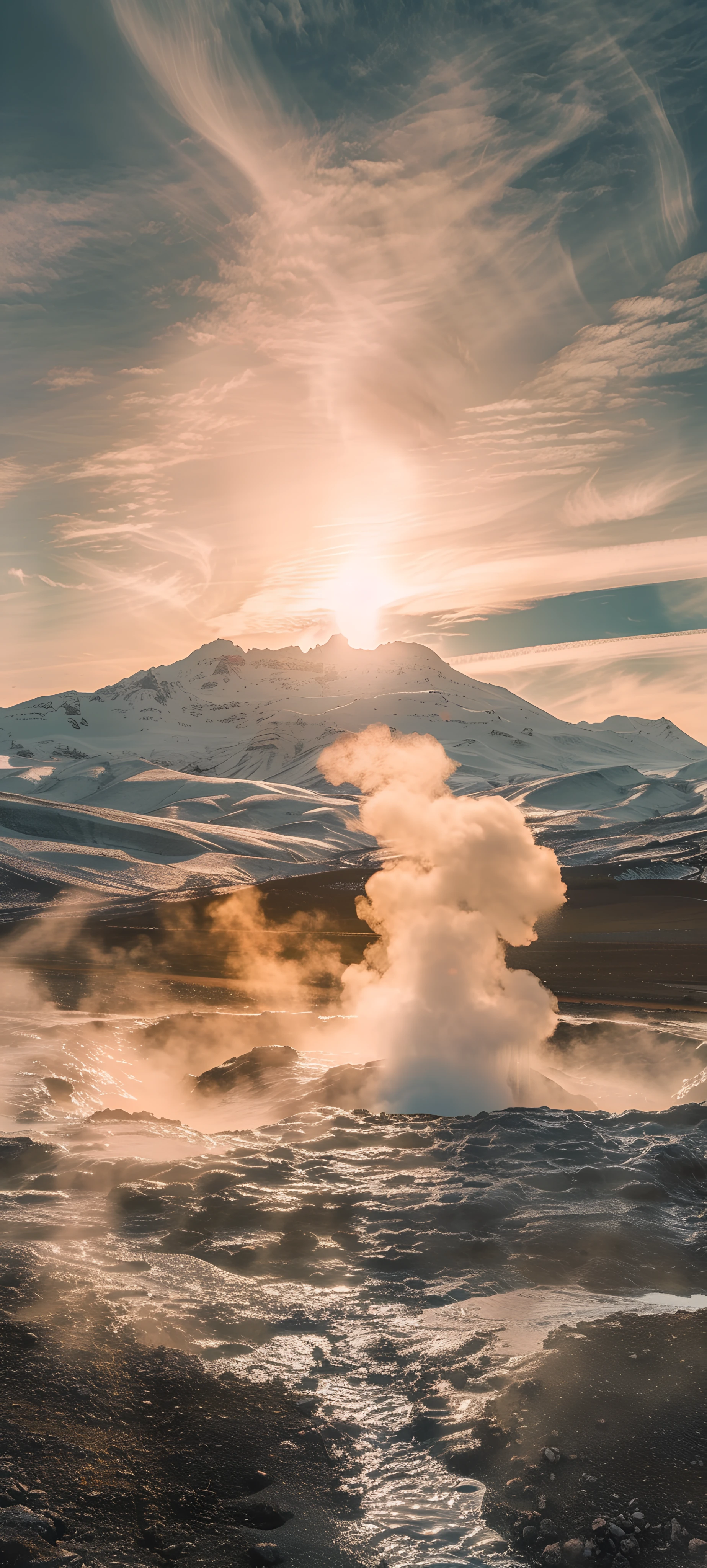 serene nature wallpaper — scenery, cloud, sky, mountain (free 4K phone download)