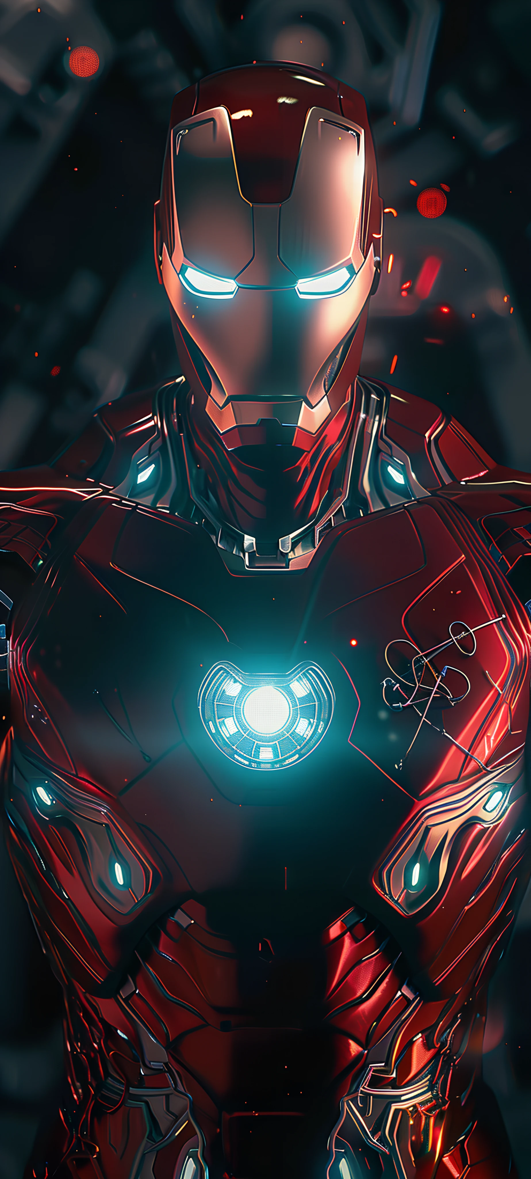 futuristic anime boy wallpaper — power armor, glowing, armor (free 4K phone download)