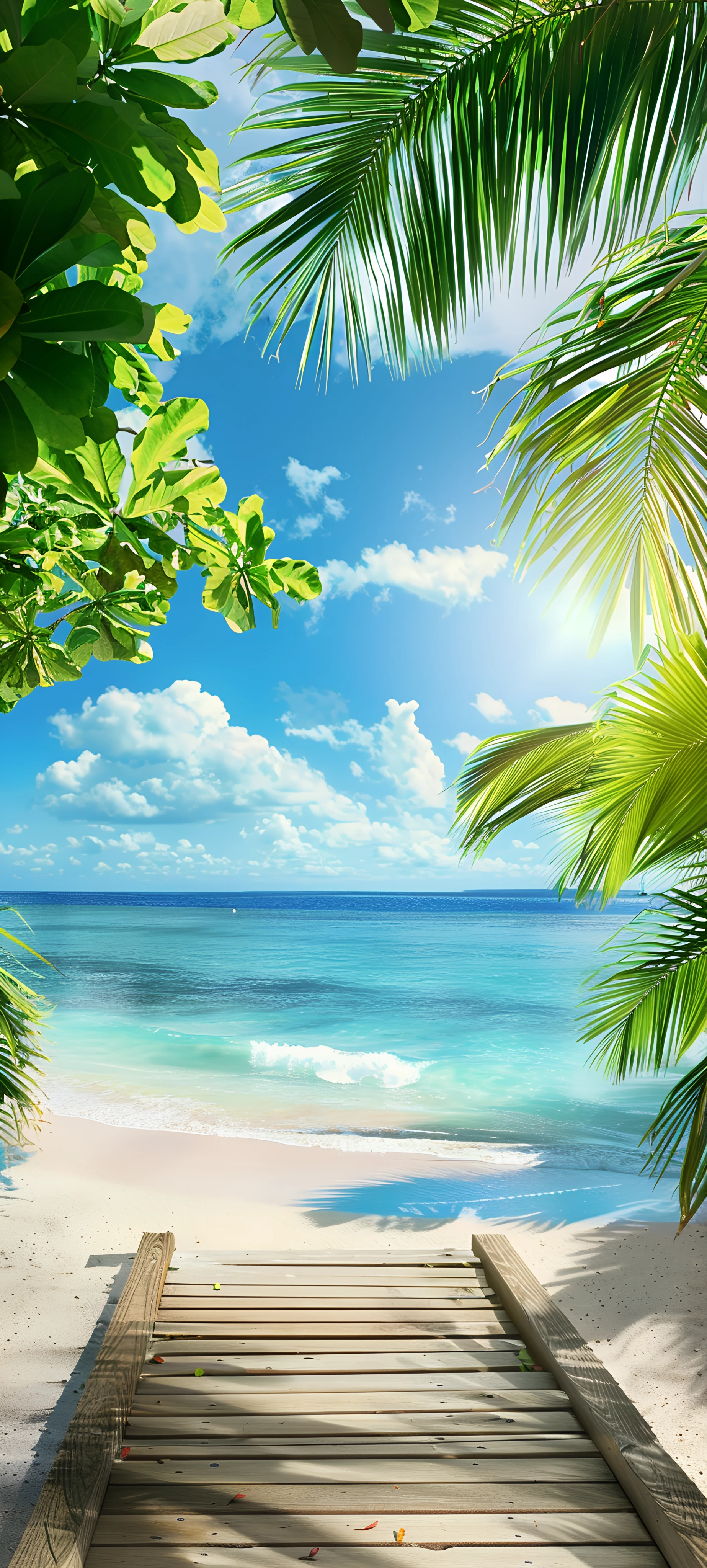 serene nature wallpaper — sky, cloud, scenery, ocean (free 4K phone download)