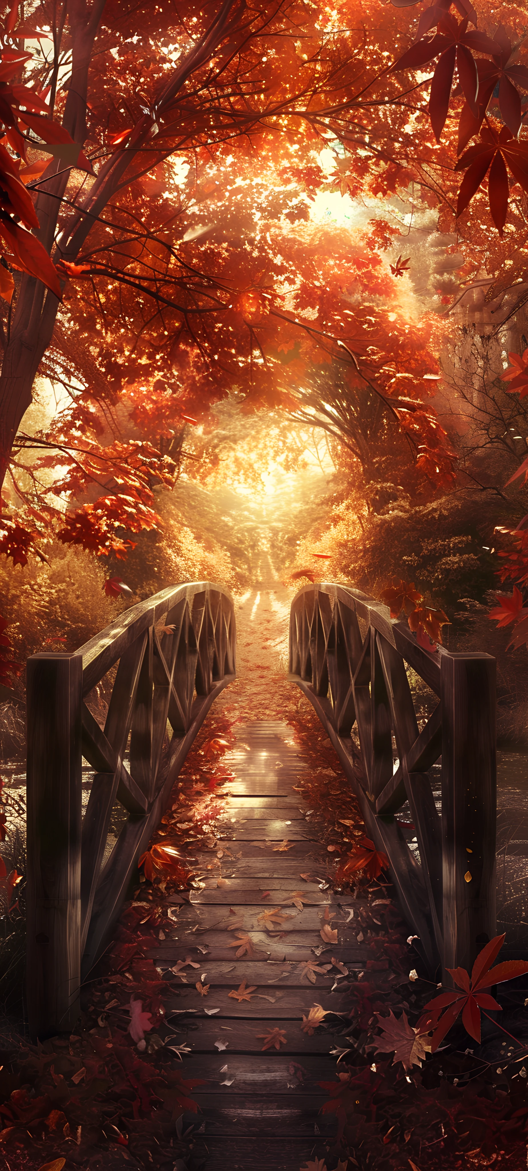 magical anime girl wallpaper — autumn leaves, scenery, tree, autumn (free 4K phone download)