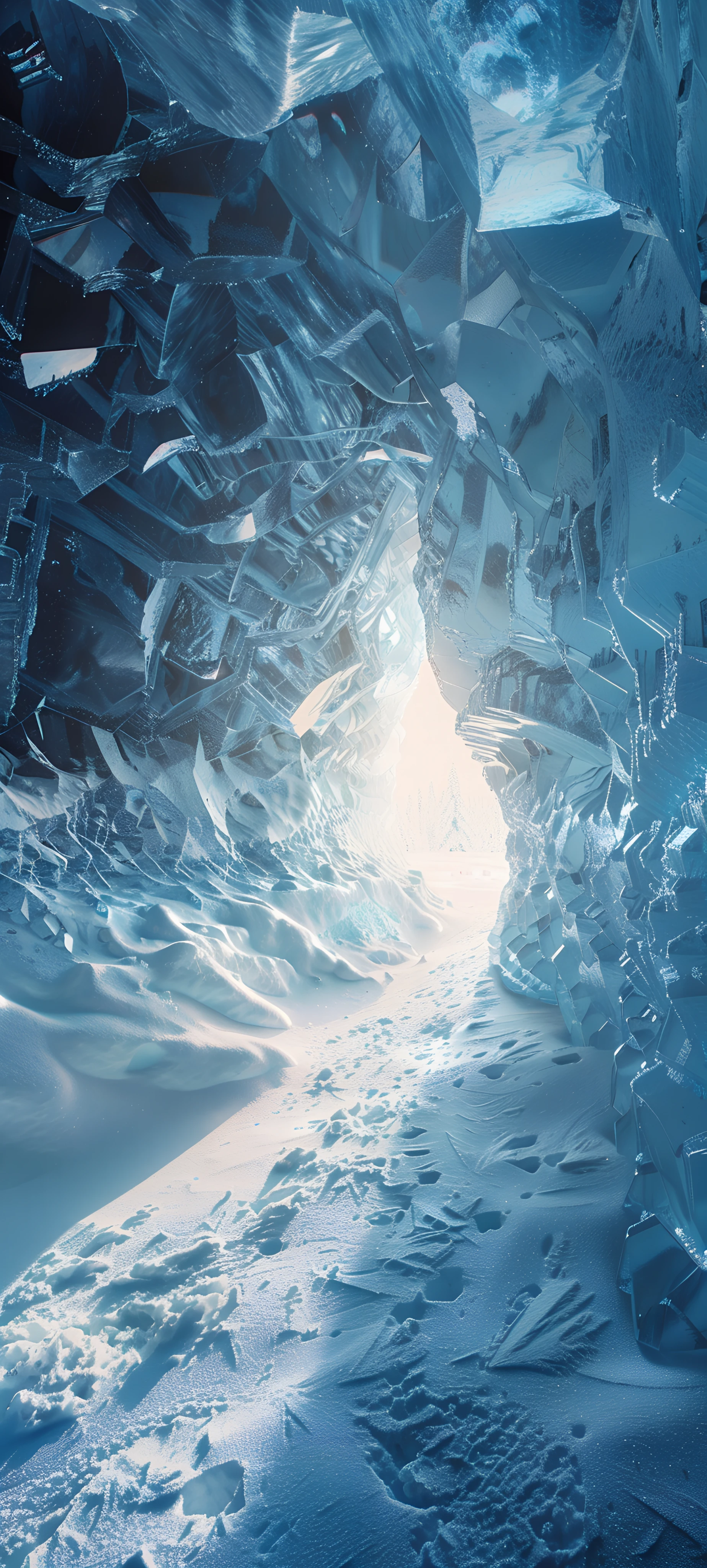 epic nature wallpaper — scenery, ice, sky, water (free 4K phone download)