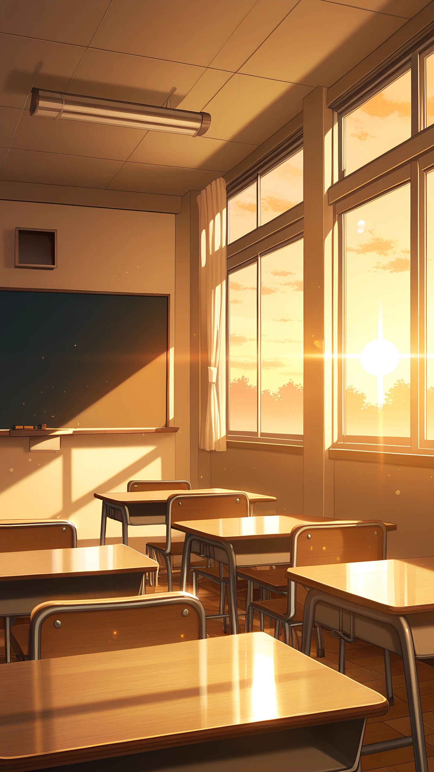 Anime Wallpaper Classroom Sunset 1440×2560 anime wallpaper
