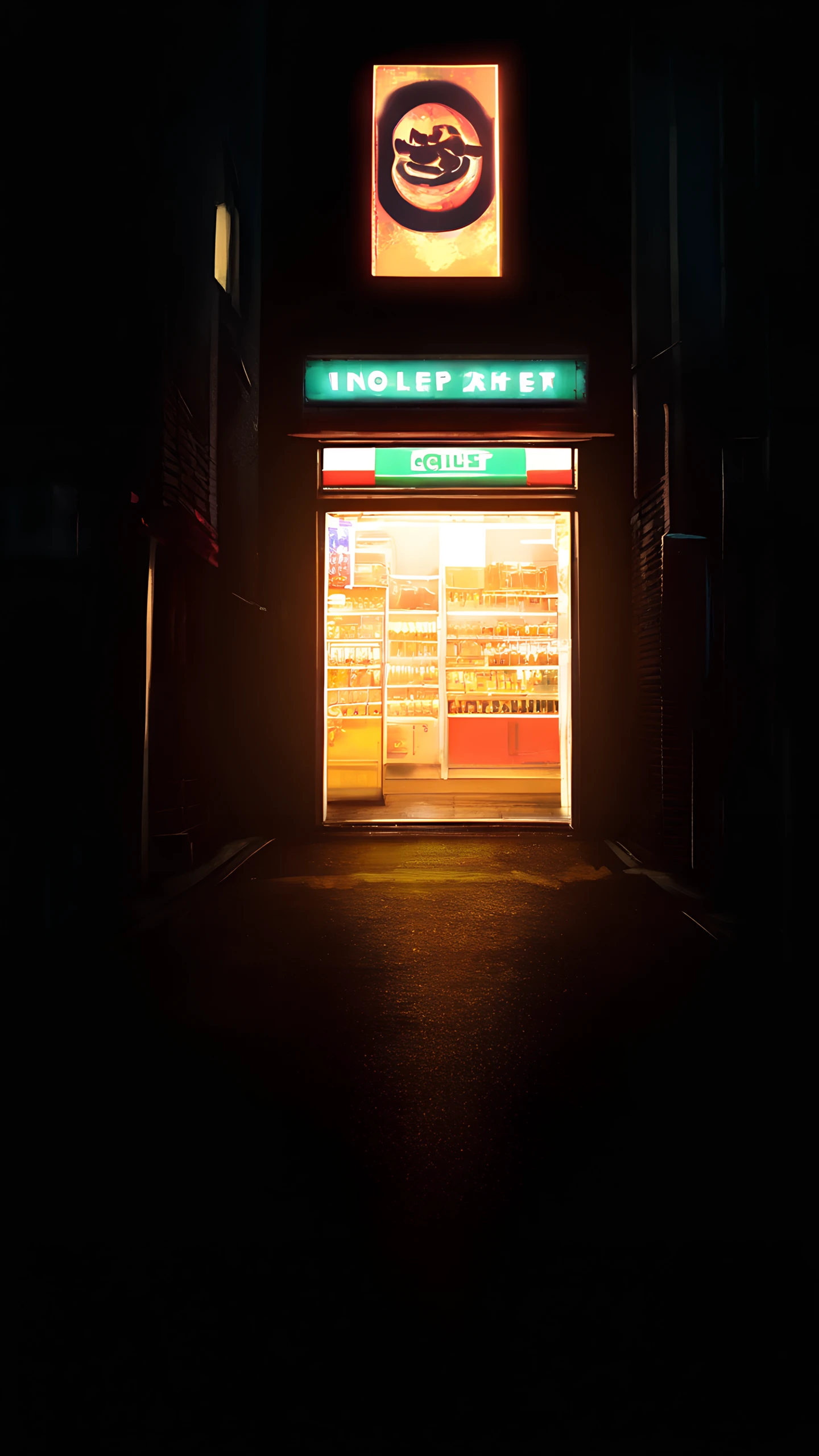 Anime Wallpaper Convenience Store Night 1440×2560 anime wallpaper