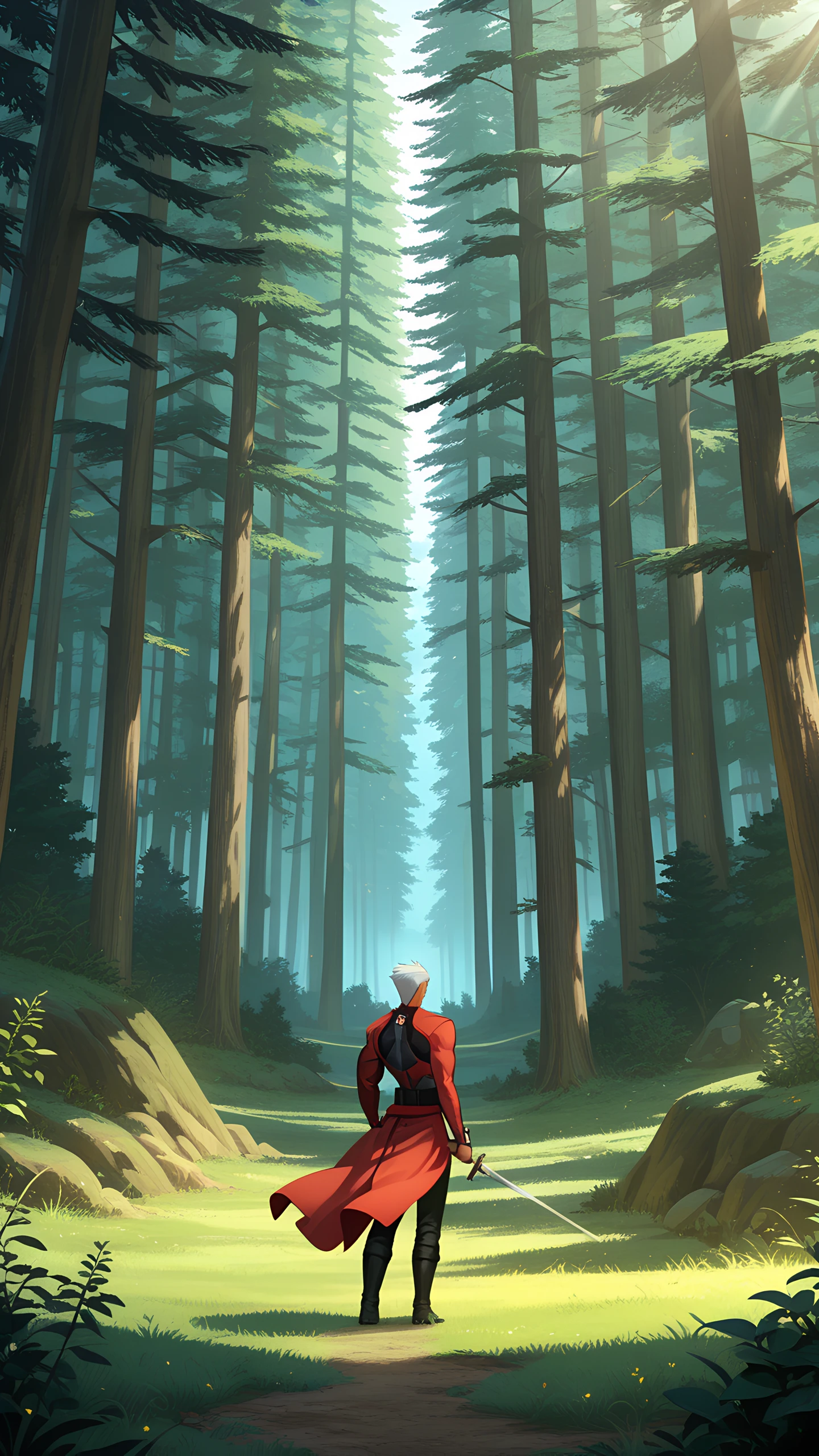 Anime Wallpaper Archer Forest 1440×2560 anime wallpaper