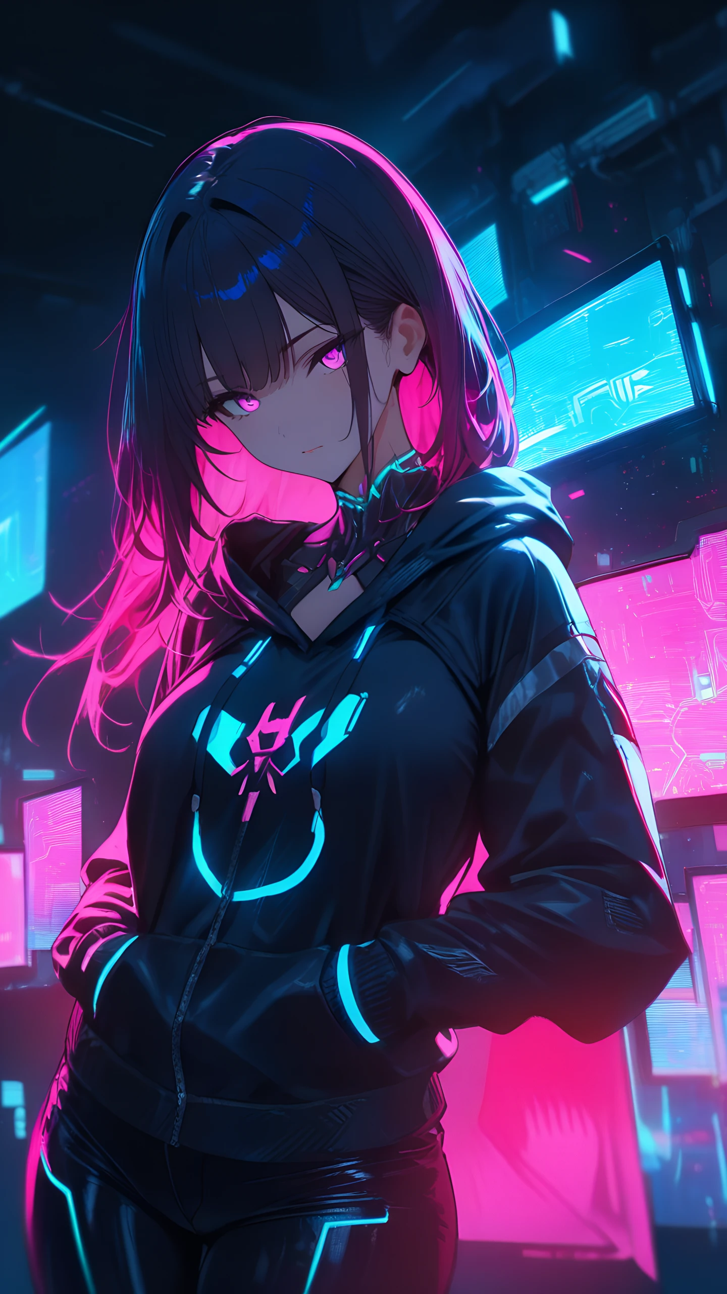 Anime Wallpaper Hacker Girl Screens 1440×2560 anime wallpaper