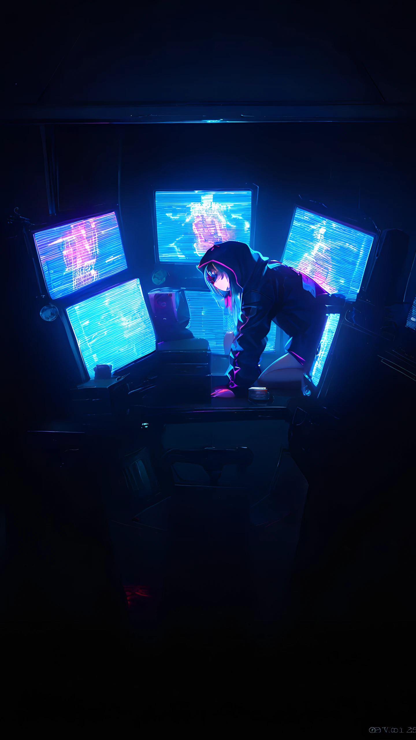 Anime Wallpaper Hacker Girl Screens 1440×2560 anime wallpaper