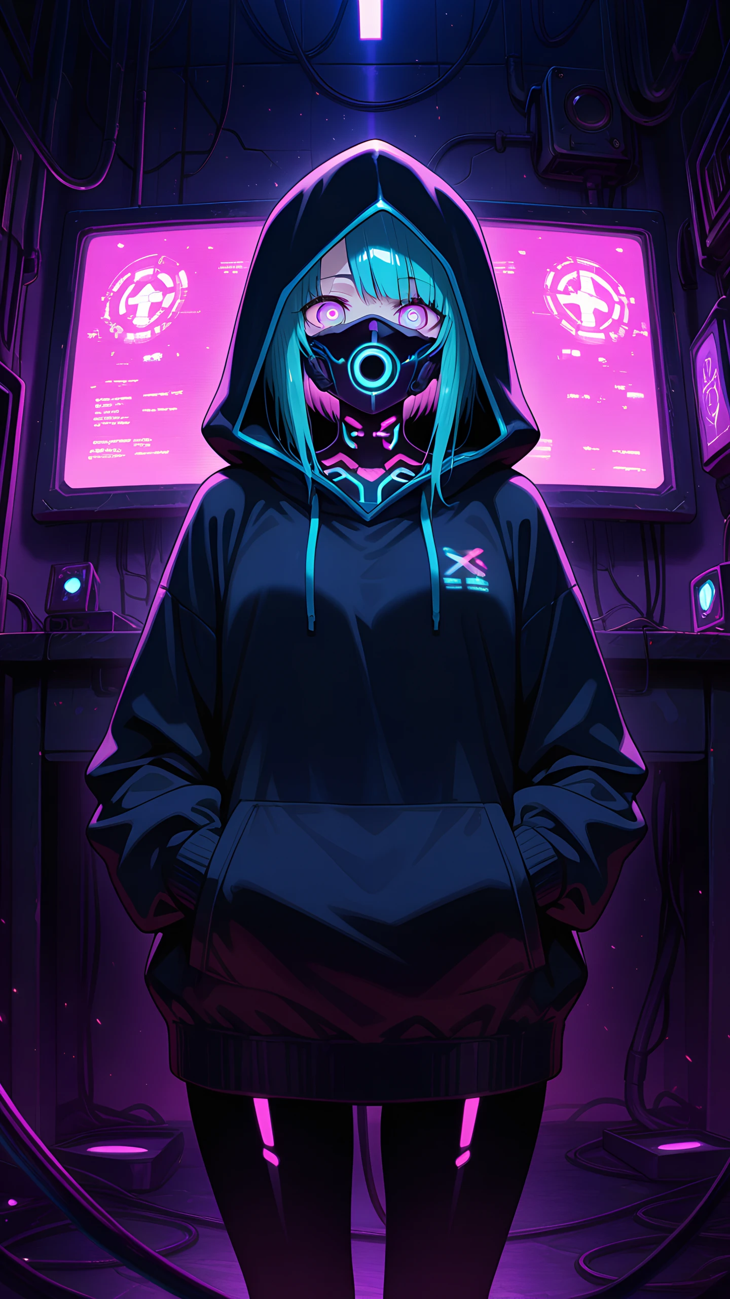 Anime Wallpaper Hacker Girl Screens 1440×2560 anime wallpaper