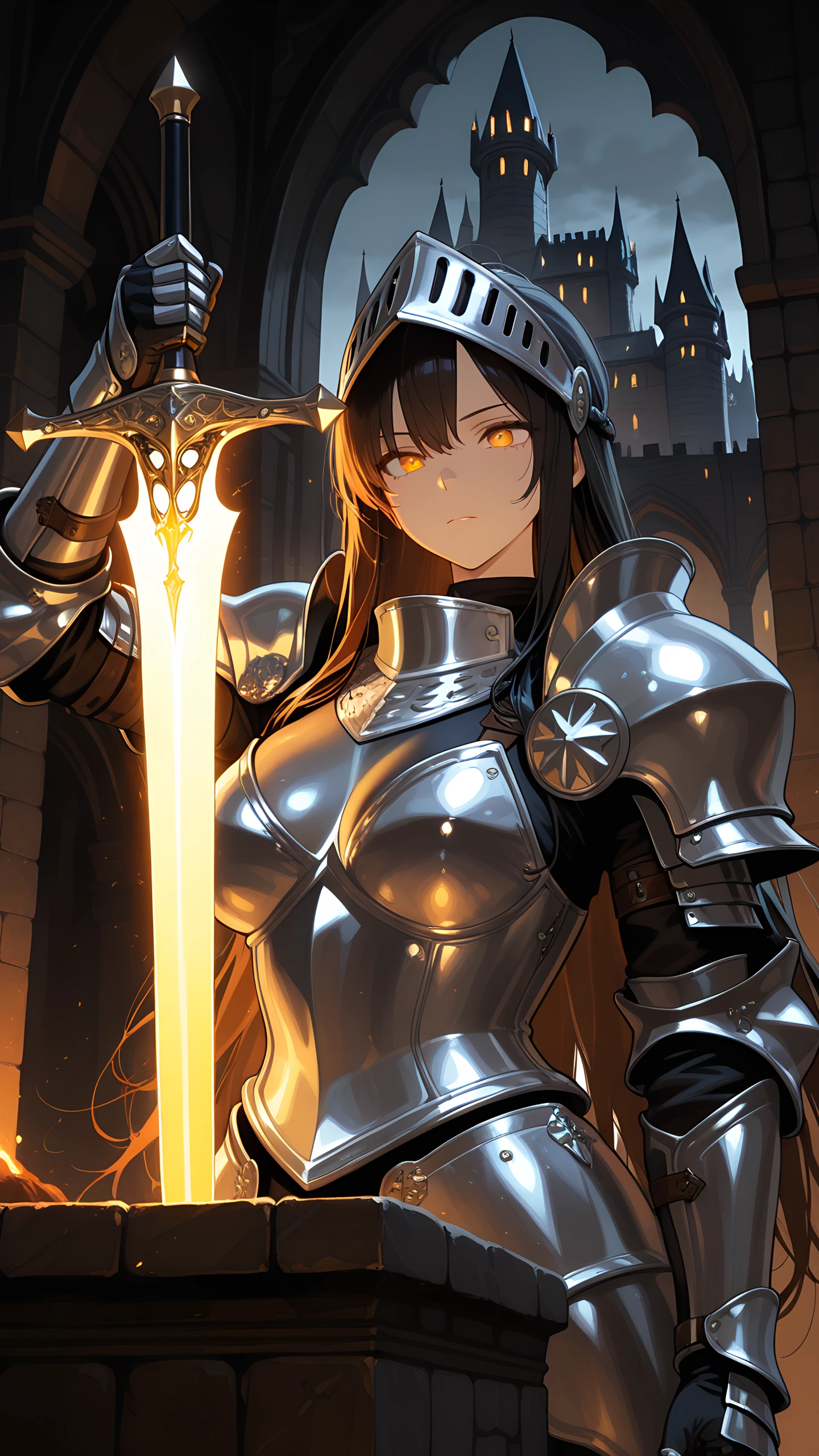 Anime Wallpaper Knight Girl 1440×2560 anime wallpaper
