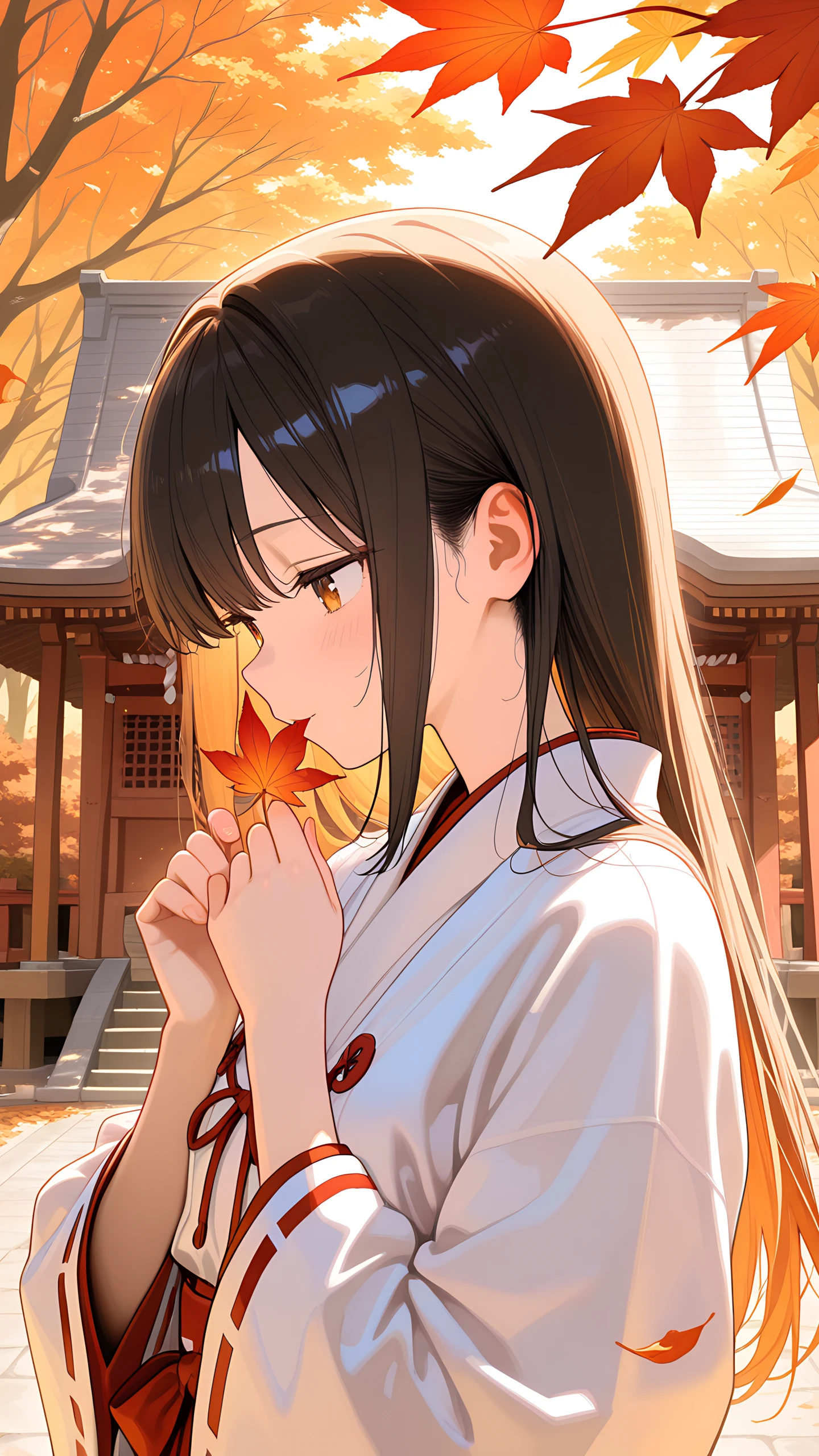 Anime Wallpaper Shrine Maiden 1440×2560 anime wallpaper