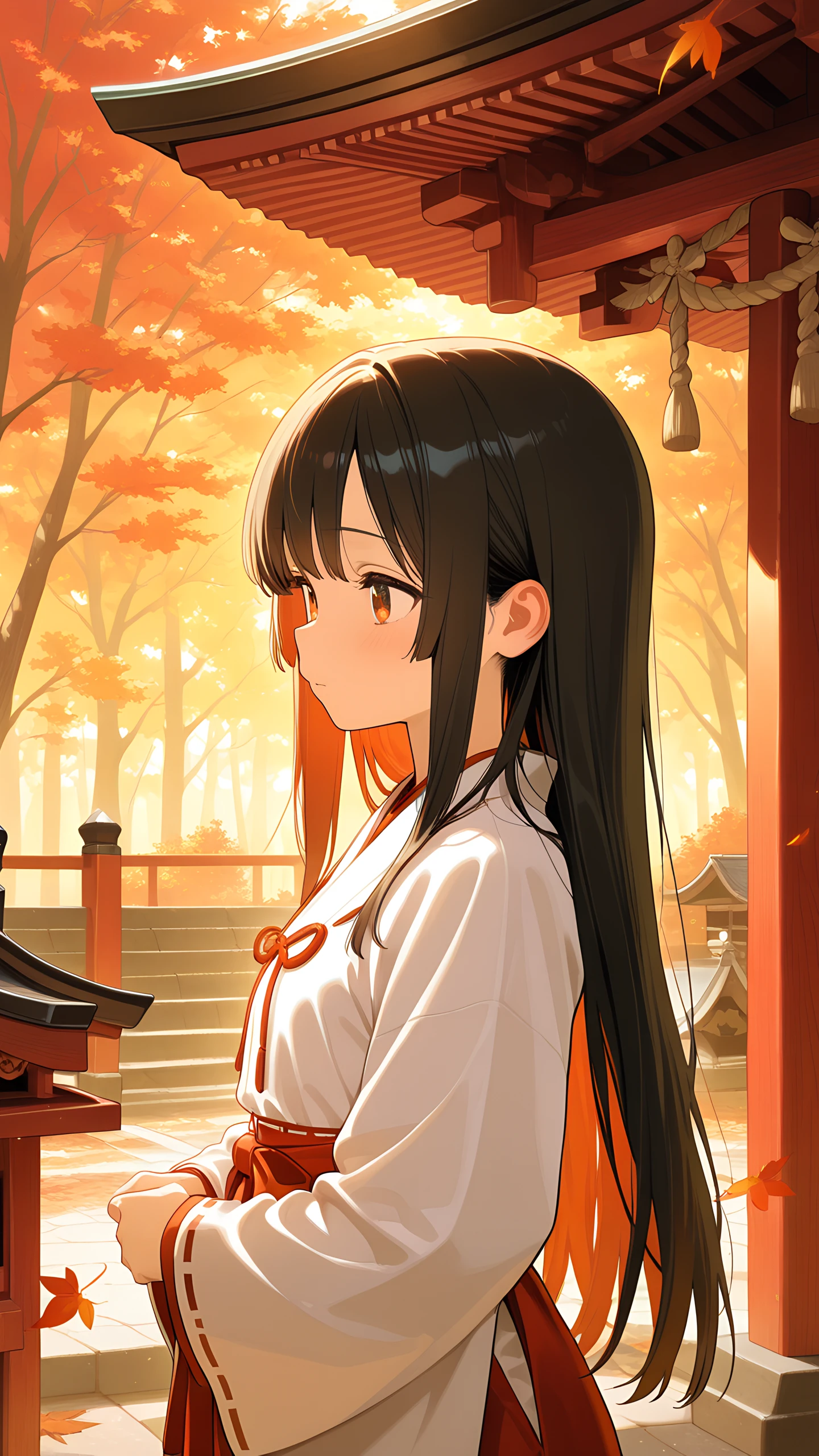 Anime Wallpaper Shrine Maiden 1440×2560 anime wallpaper