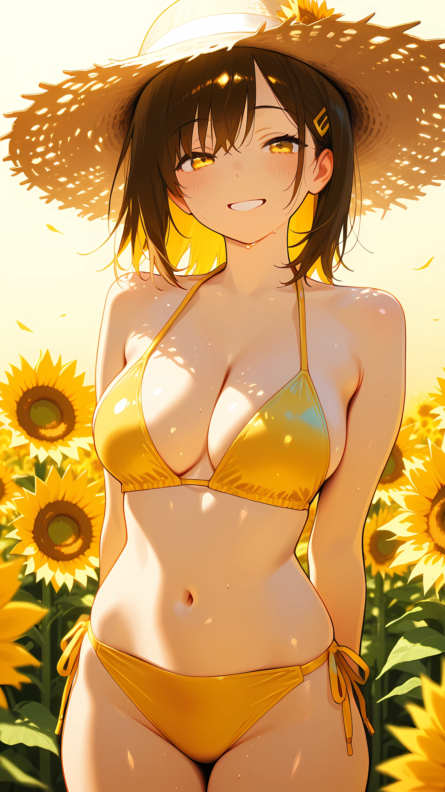 Anime Wallpaper Sunflower Girl 1440×2560 anime wallpaper