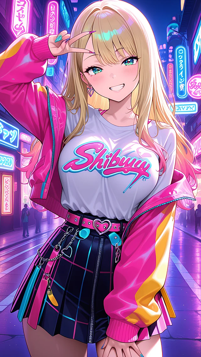anime wallpaper gyaru shibuya — 1440×2560
