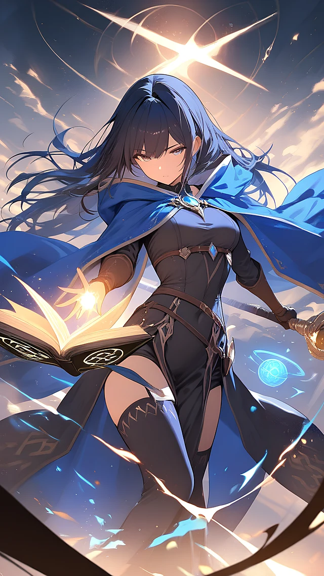 anime wallpaper mage girl — 1440×2560