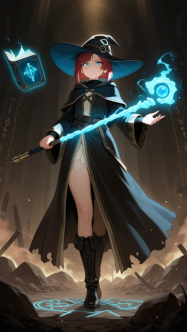 anime wallpaper mage girl — 1440×2560
