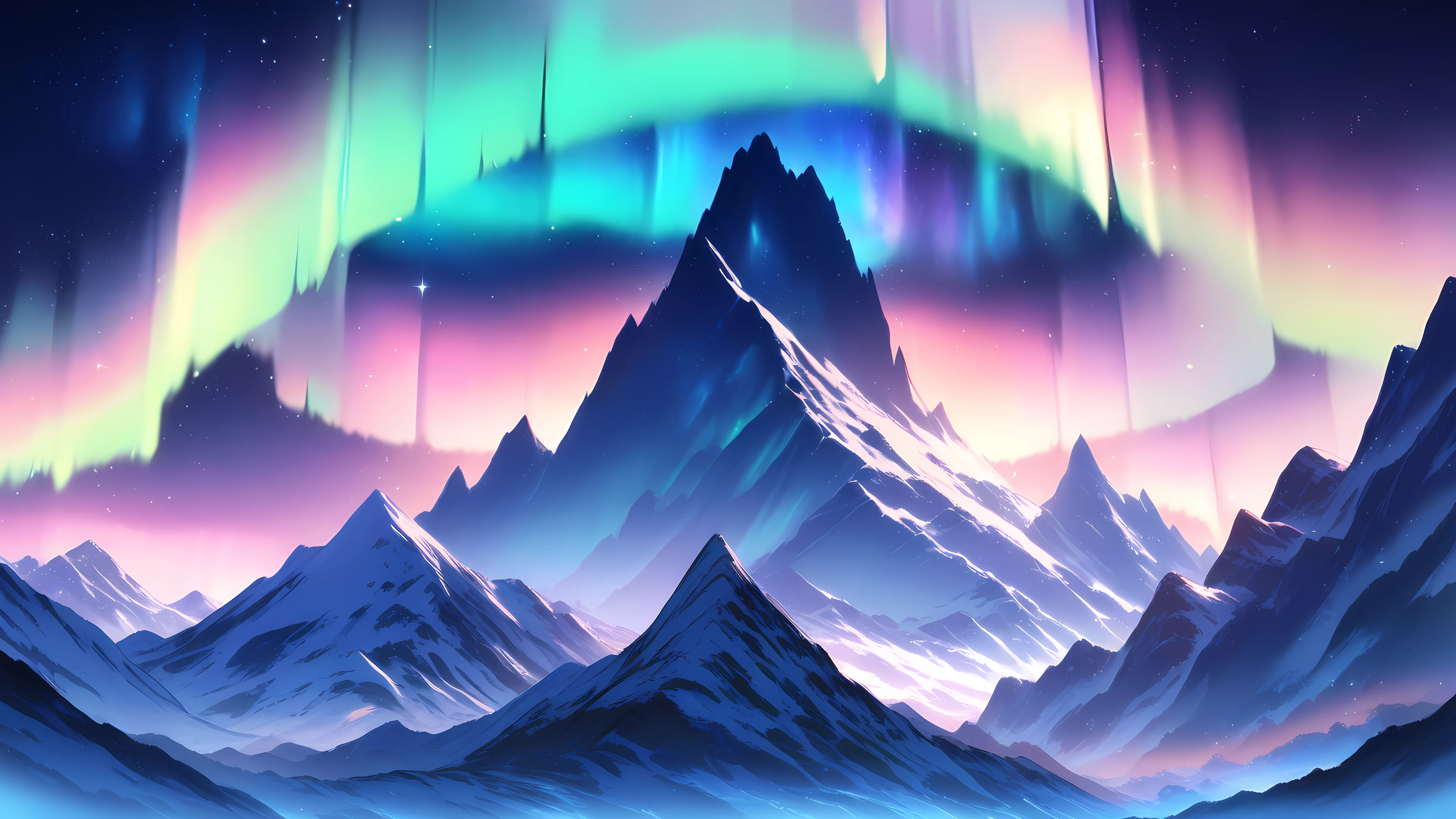 Anime Landscape Wallpaper Starry Night 3840×2160 anime wallpaper