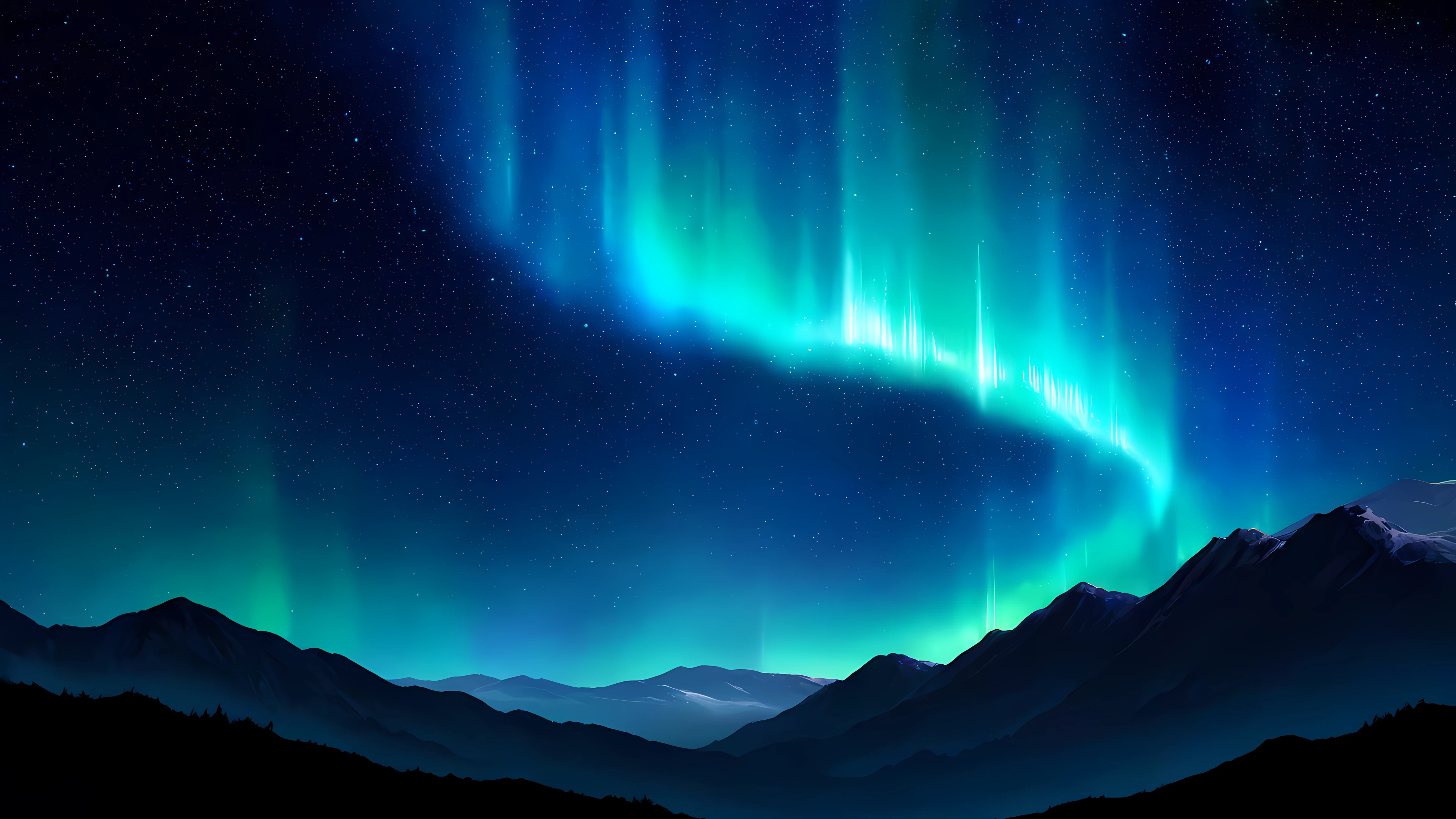 Anime Landscape Wallpaper Starry Night 3840×2160 anime wallpaper