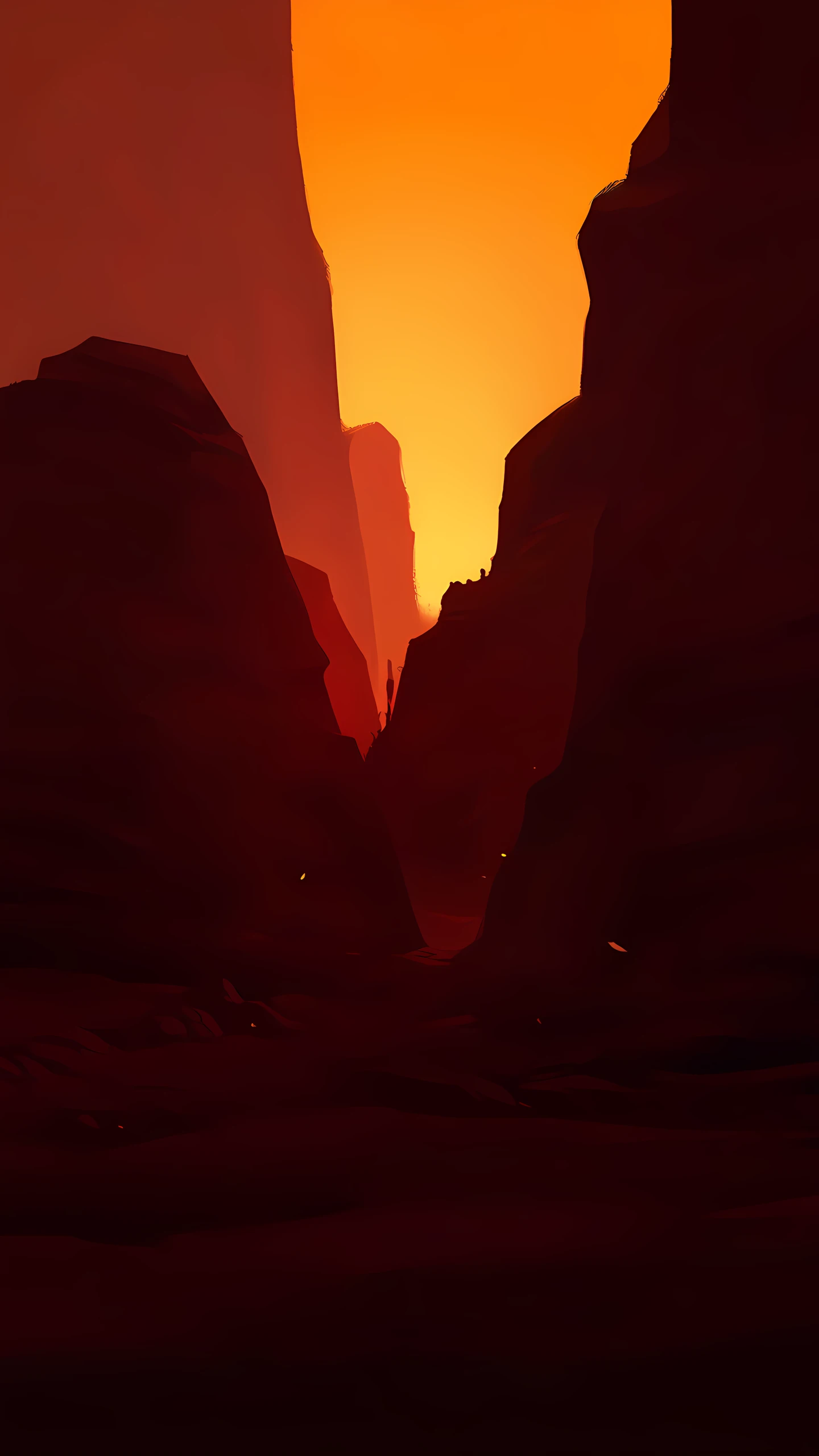 Anime Wallpaper Desert Canyon Dusk 1440×2560 anime wallpaper