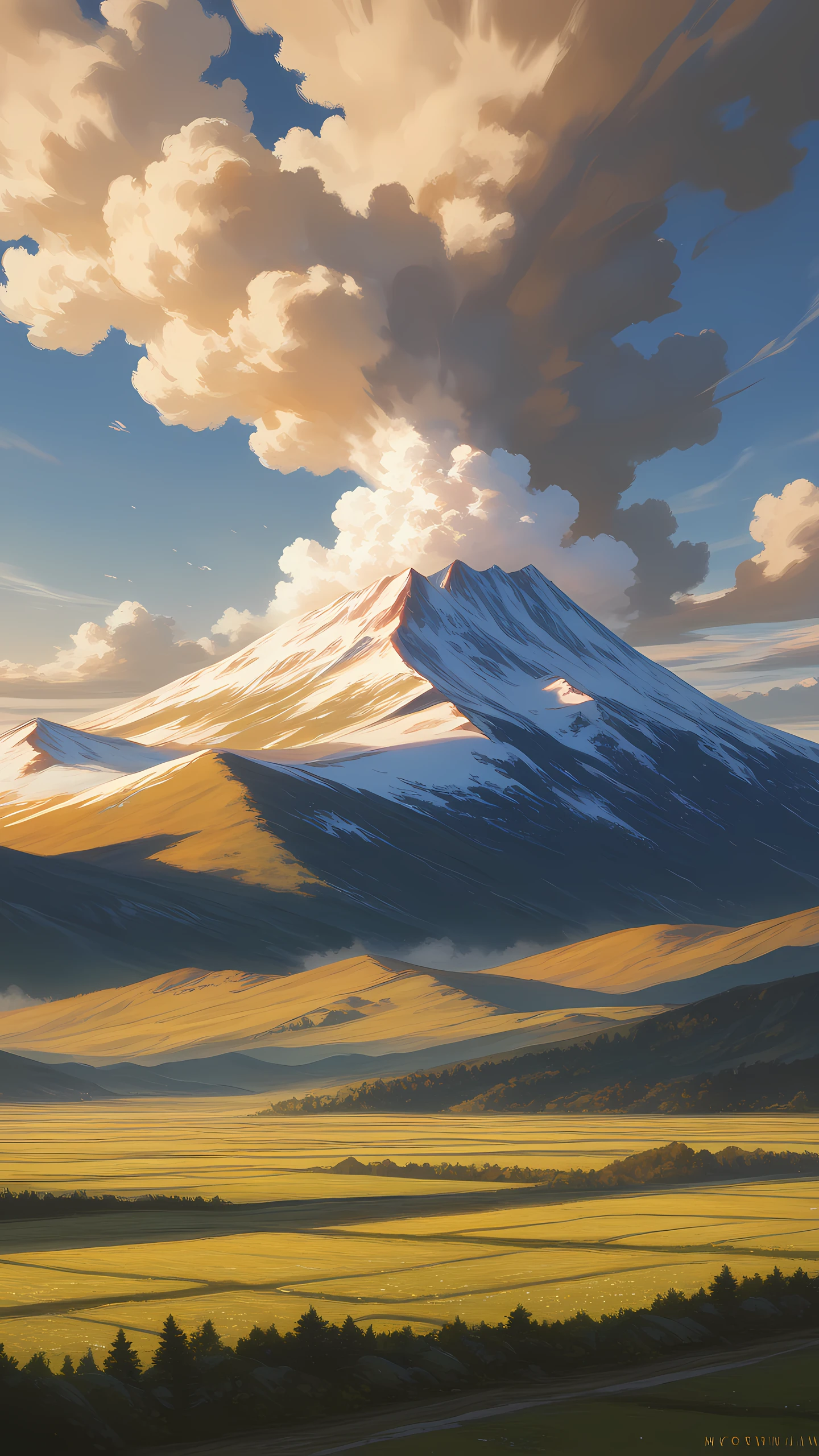 Anime Wallpaper Terraced Rice Fields 1440×2560 anime wallpaper
