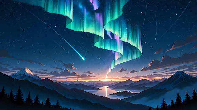 anime landscape wallpaper starry night — 3840×2160