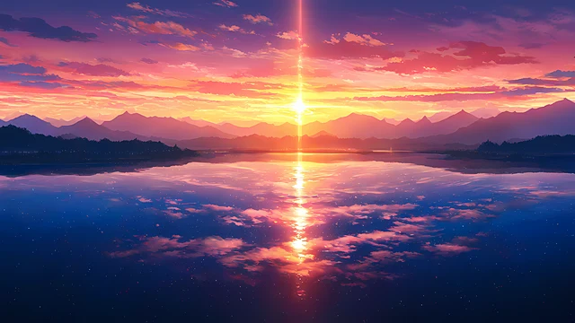 anime scenery wallpaper sunset 4k — 3840×2160