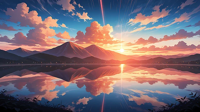 anime scenery wallpaper sunset 4k — 3840×2160