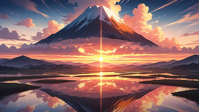 anime scenery wallpaper sunset 4k — 3840×2160