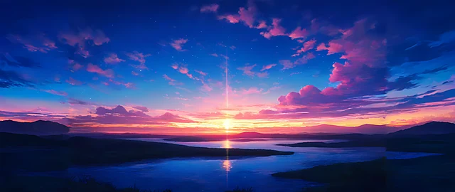 Anime Scenery Wallpaper Sunset Ultrawide