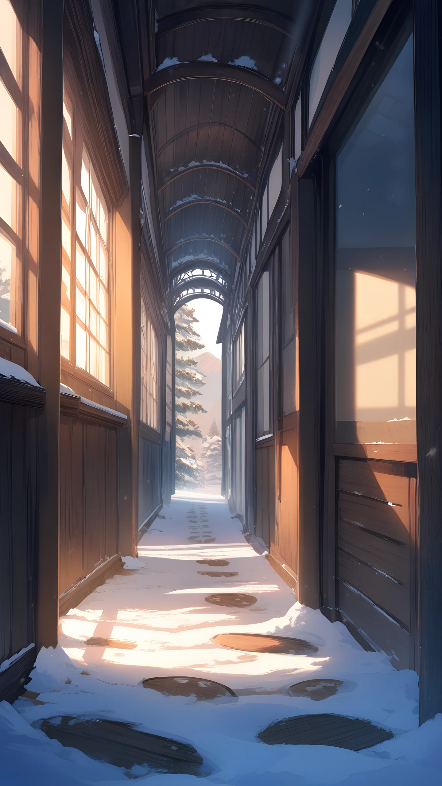 Anime Wallpaper First Snow Morning 1440×2560 anime wallpaper
