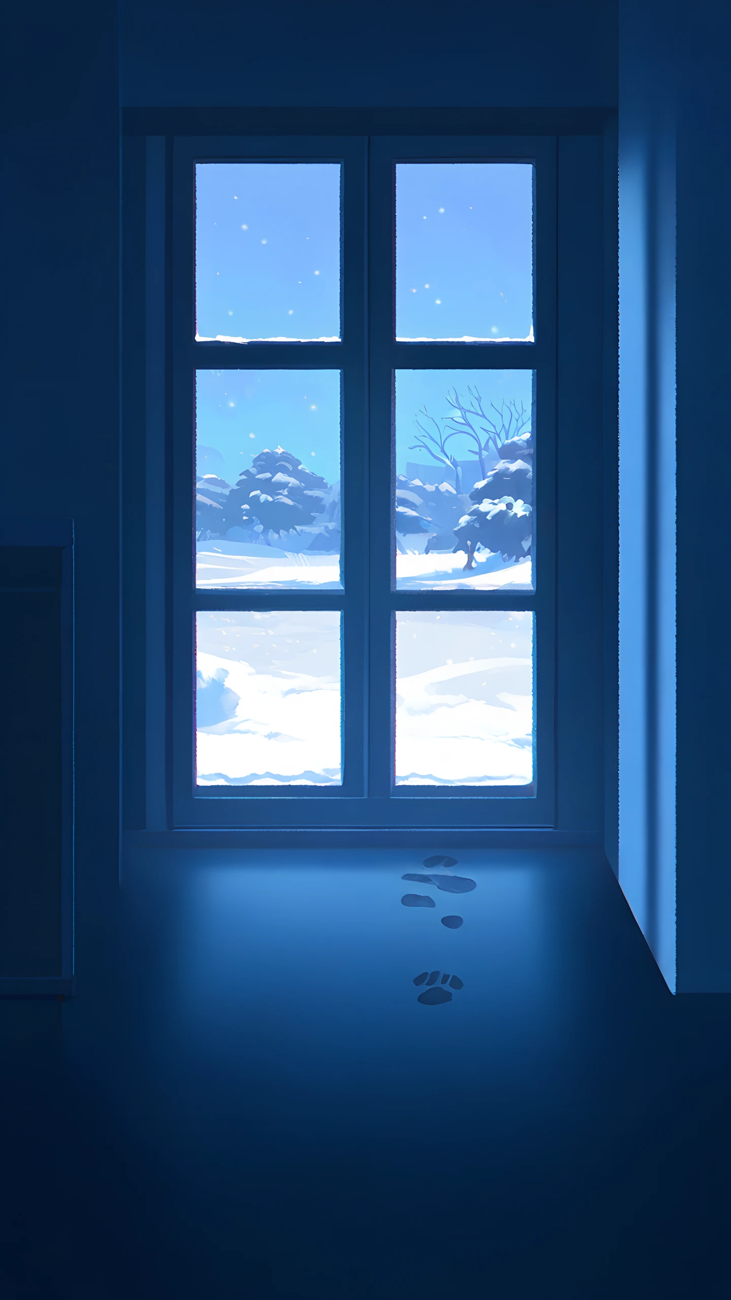 Anime Wallpaper First Snow Morning 1440×2560 anime wallpaper