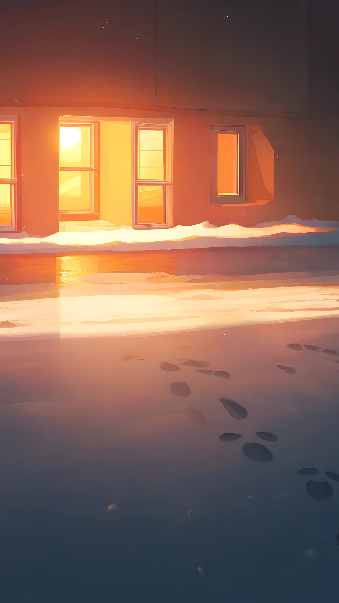 Anime Wallpaper First Snow Morning 1440×2560 anime wallpaper