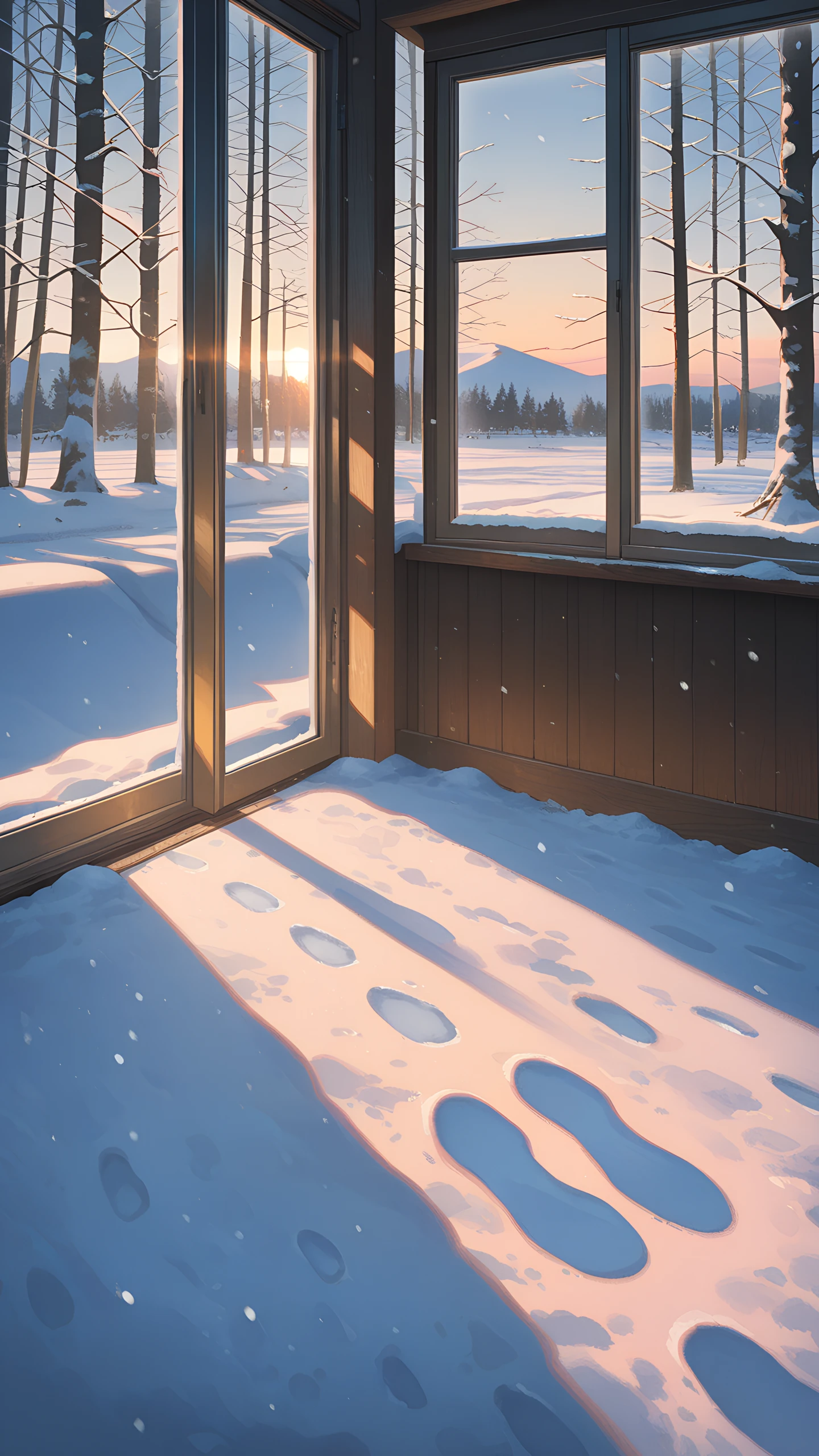 Anime Wallpaper First Snow Morning 1440×2560 anime wallpaper