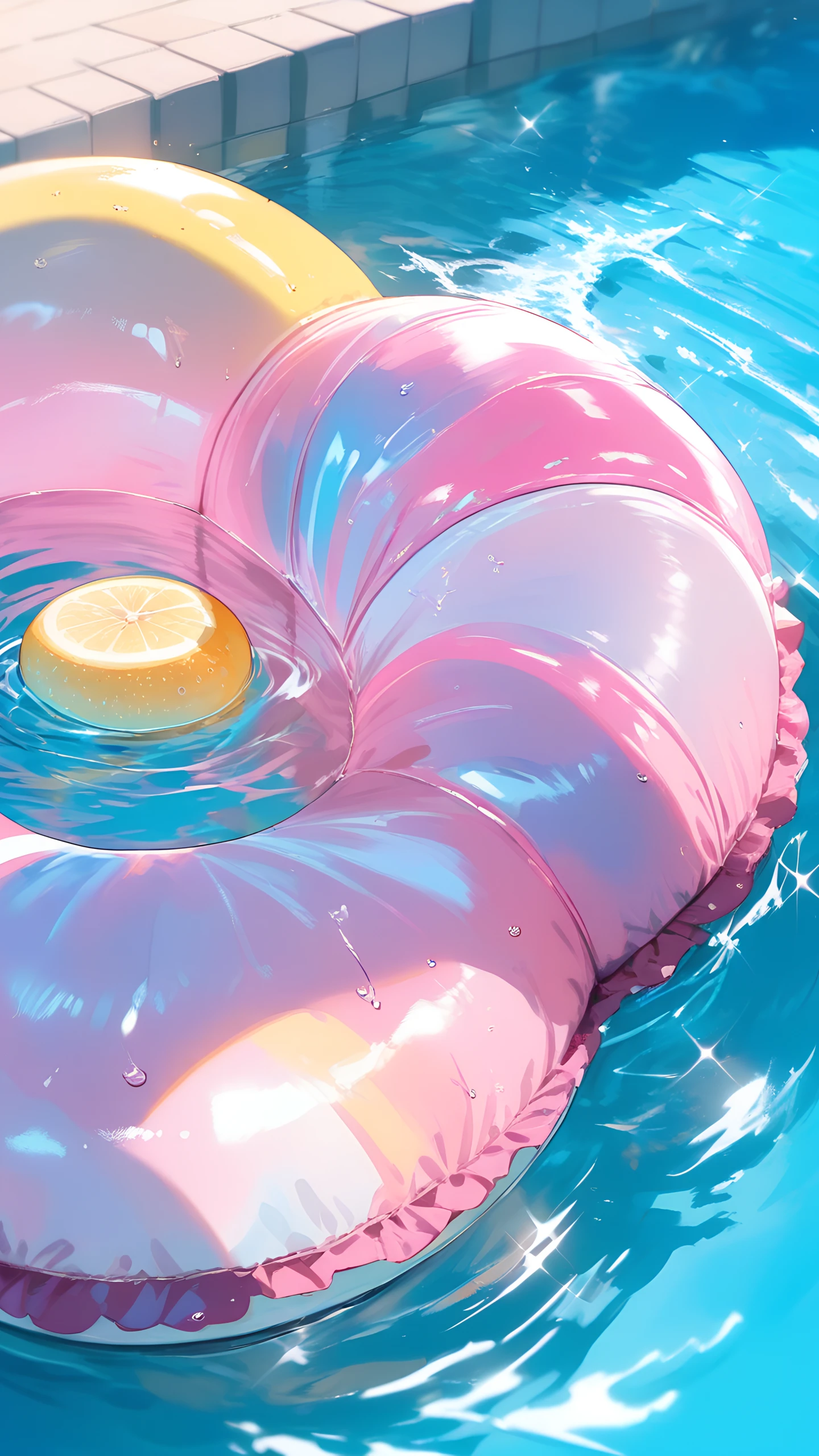 Anime Wallpaper Summer Pool 1440×2560 anime wallpaper