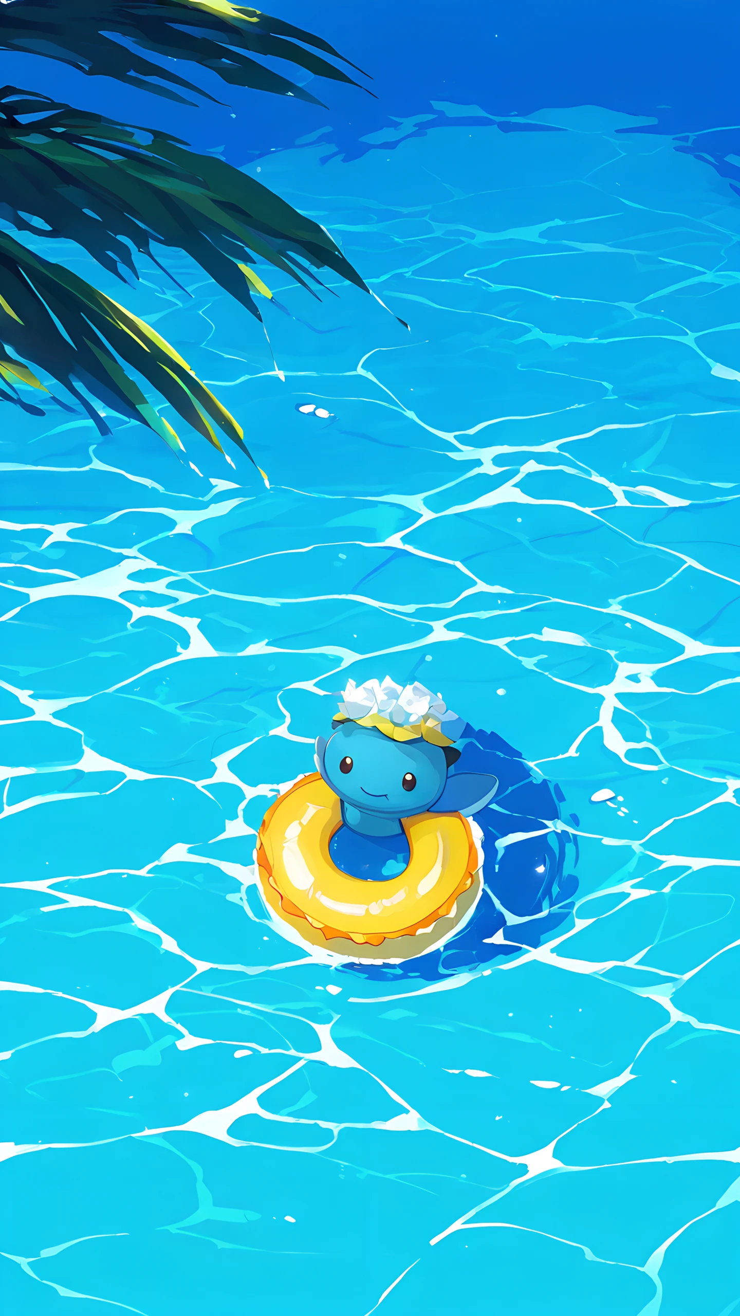 Anime Wallpaper Summer Pool 1440×2560 anime wallpaper