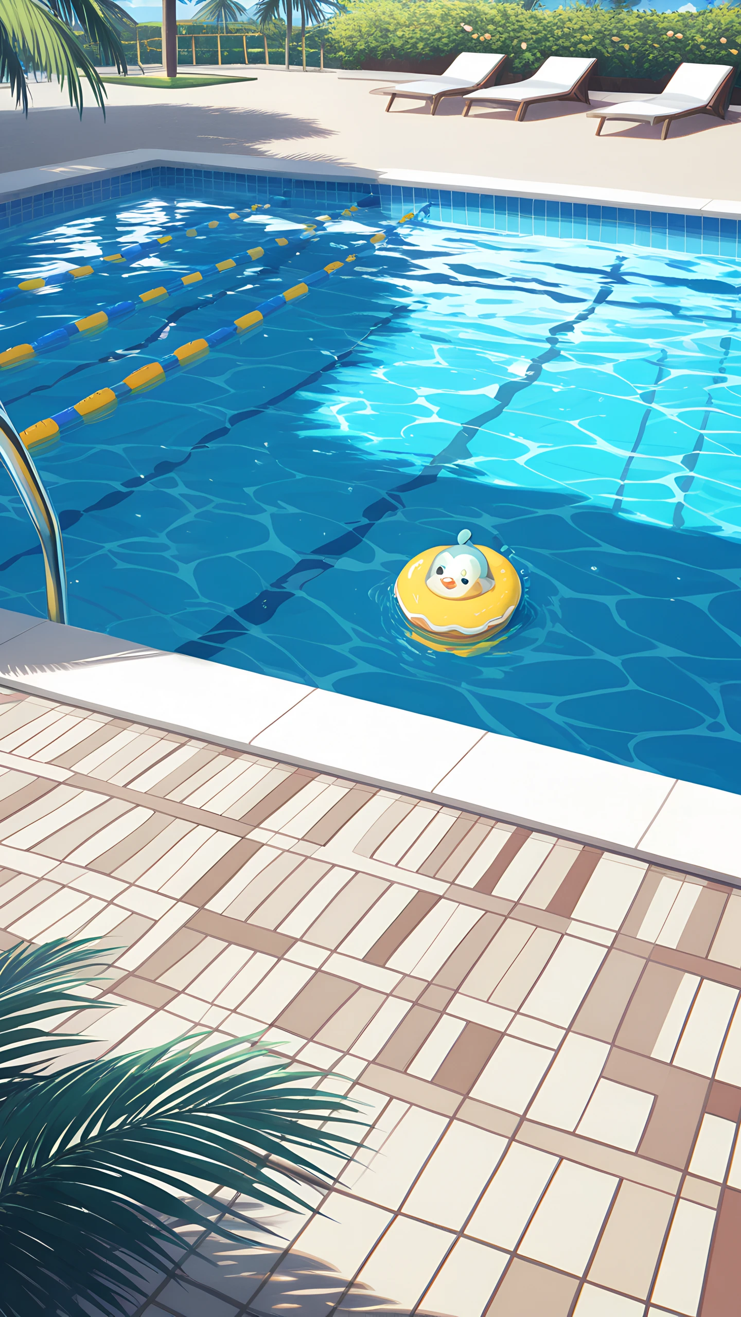 Anime Wallpaper Summer Pool 1440×2560 anime wallpaper