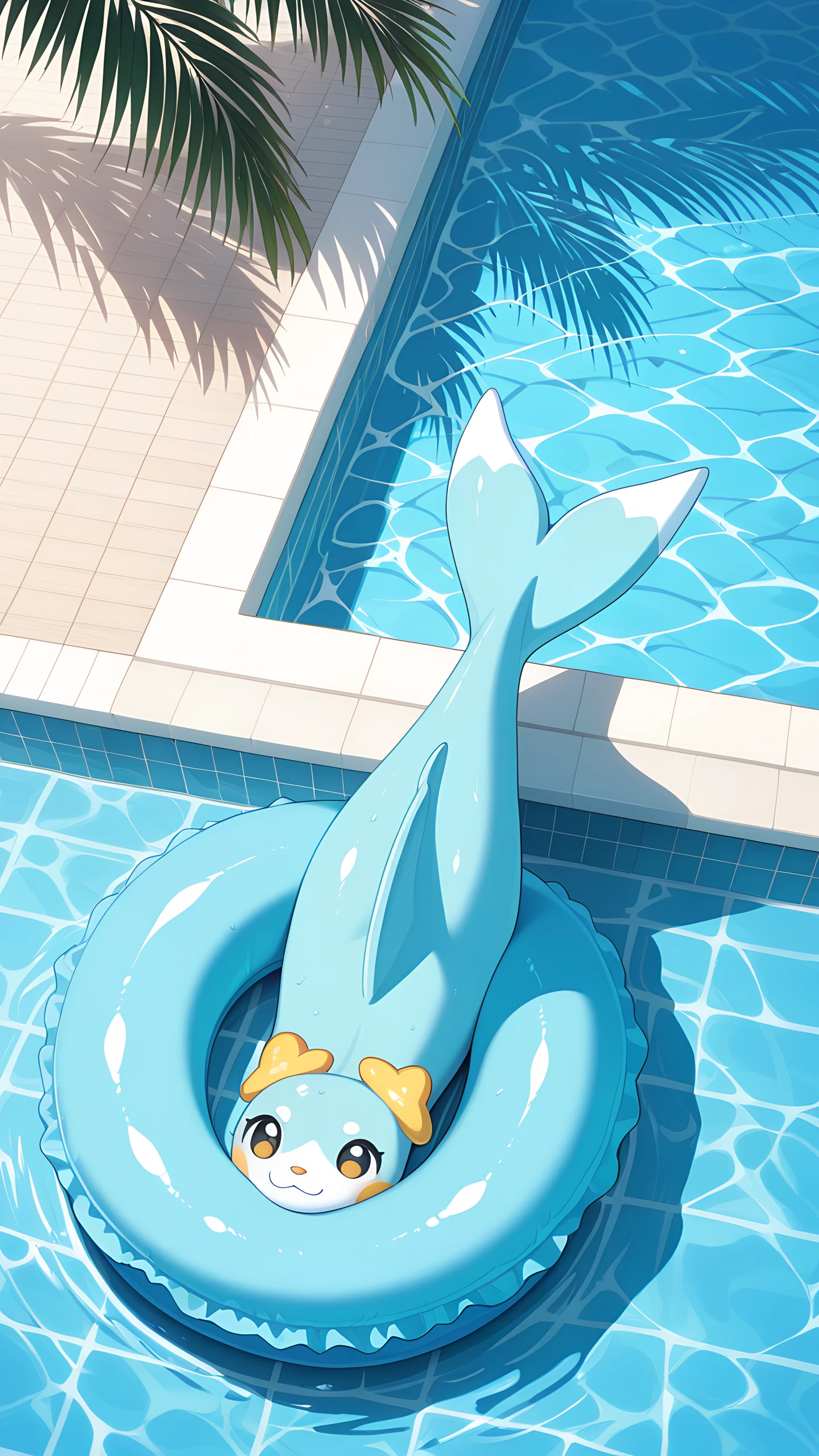 Anime Wallpaper Summer Pool 1440×2560 anime wallpaper