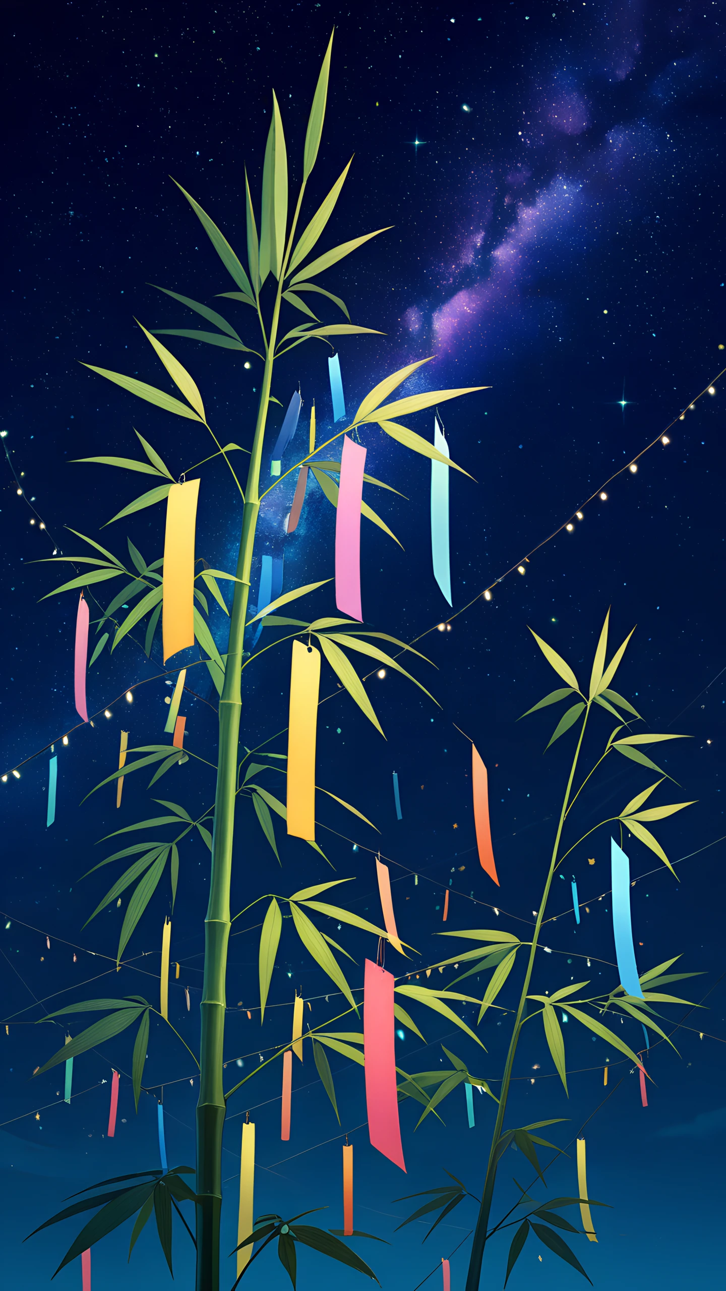Anime Wallpaper Tanabata Wishes 1440×2560 anime wallpaper