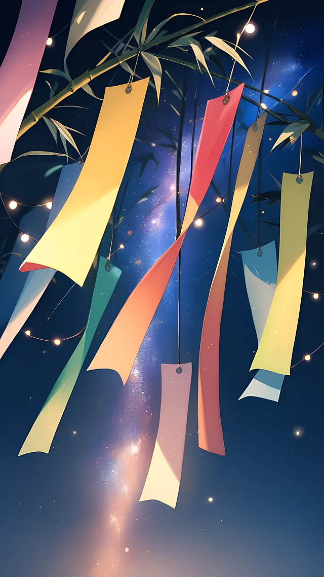 anime wallpaper tanabata wishes — 1440×2560