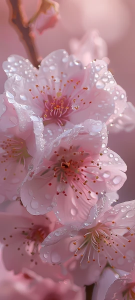 serene seasons wallpaper — flower, pink theme, cherry blossoms, still life (free 4K phone download)