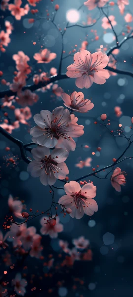 serene seasons wallpaper — flower, branch, cherry blossoms, scenery (free 4K phone download)