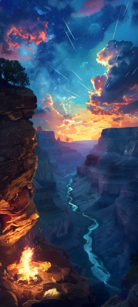 epic seasons wallpaper — scenery, sky, cloud, star (sky) (free 4K phone download)