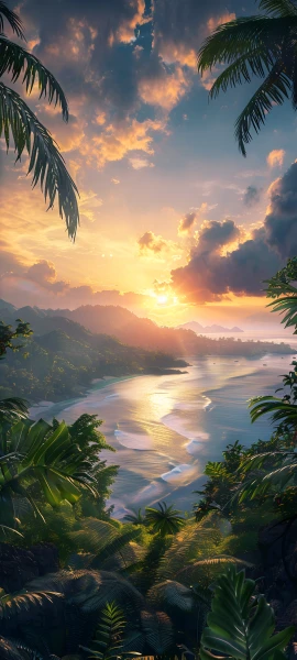 serene seasons wallpaper — scenery, cloud, tree, sky (free 4K phone download)