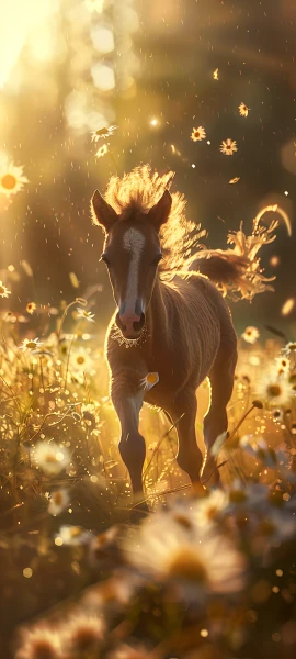 magical seasons wallpaper — flower, deer, animal focus, animal (free 4K phone download)