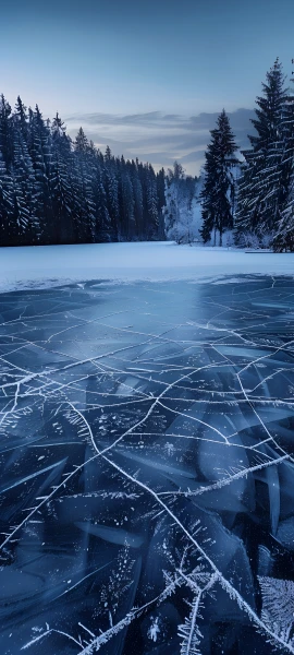 mysterious seasons wallpaper — scenery, snow, tree, nature (free 4K phone download)