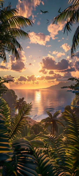 serene seasons wallpaper — scenery, cloud, sky, tree (free 4K phone download)