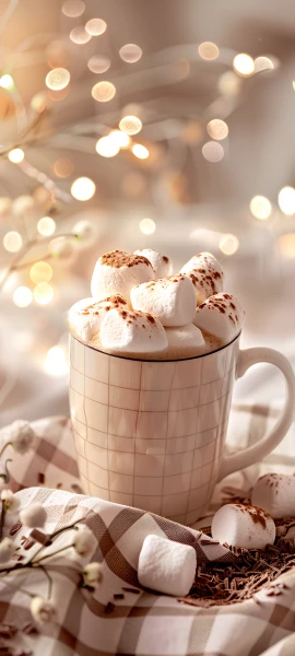 cozy seasons wallpaper — food, food focus, cup, marshmallow (free 4K phone download)