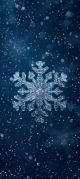 festive seasons wallpaper — blue theme, monochrome, scenery, snowing (free 4K phone download)