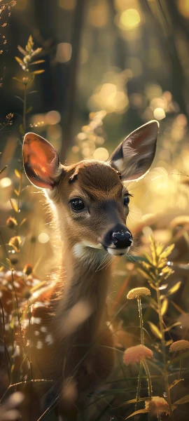 cute seasons wallpaper — animal focus, animal, realistic, blurry background (free 4K phone download)