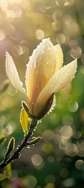 serene seasons wallpaper — blurry background, bokeh, still life, realistic (free 4K phone download)