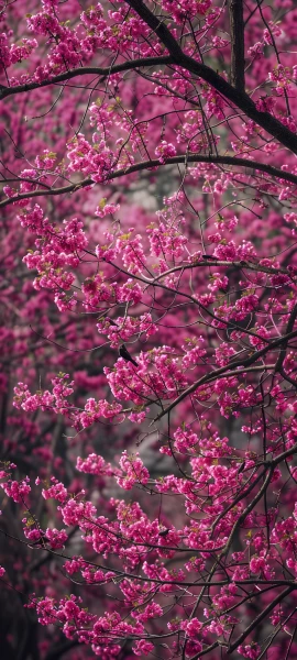 serene seasons wallpaper — cherry blossoms, pink theme, tree, branch (free 4K phone download)