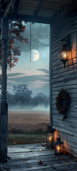 gothic seasons wallpaper — moon, scenery, sky, cloud (free 4K phone download)